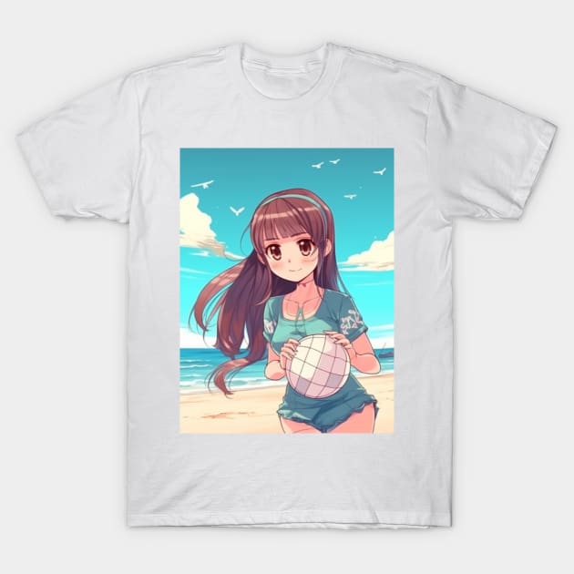 Kawaii Dreams - Cute Anime Girl Design T-Shirt by SzlagRPG